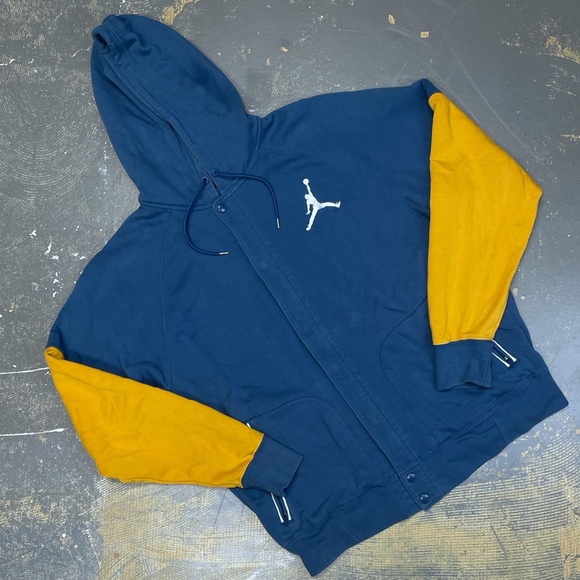 Air Jordan Laney Zip Button Up Hooded Jacket 689020-442 XL Nike Jumpman - Picture 10 of 12